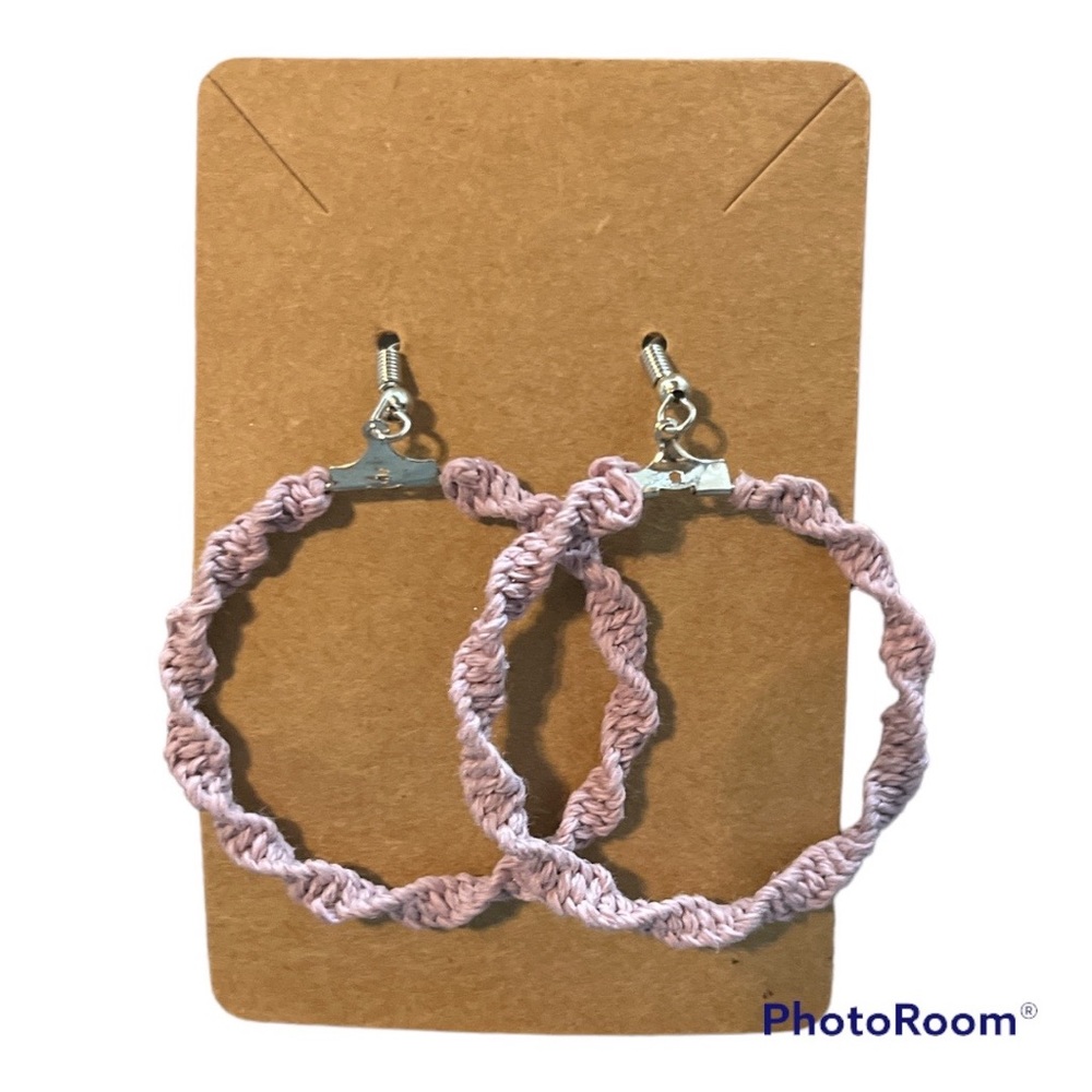 Macrame Hoop Earrings